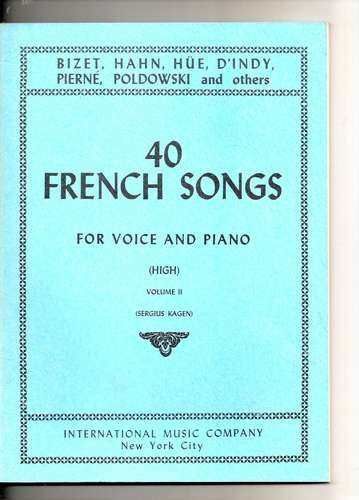 Livro 40 Canções Francesas P/ Piano E Canto Bizet Etc...