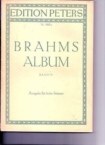 Livro 4 Brahms Lieder Band Lv Edition Peters Nr. 3692 A 47