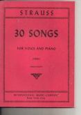 Livro 30 Songs Strauss For Voice And Piano.