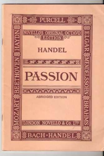 Livro Handel  Passion Canto Lírico