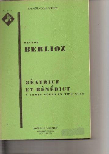 Livro  Berlioz Béatrice Et Bénédict A Comic Opera In